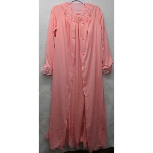 Shadow Line Shimmery Soft Nightgown with Matching Robe Petite Small - Picture 1 of 16